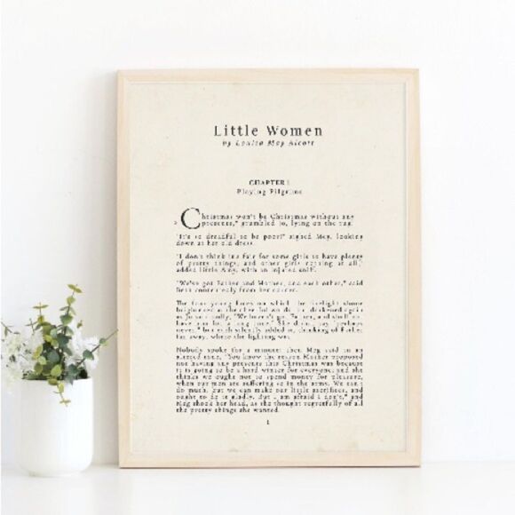Little Women Louisa May Alcott Chapter Print - Picture 4 of 5